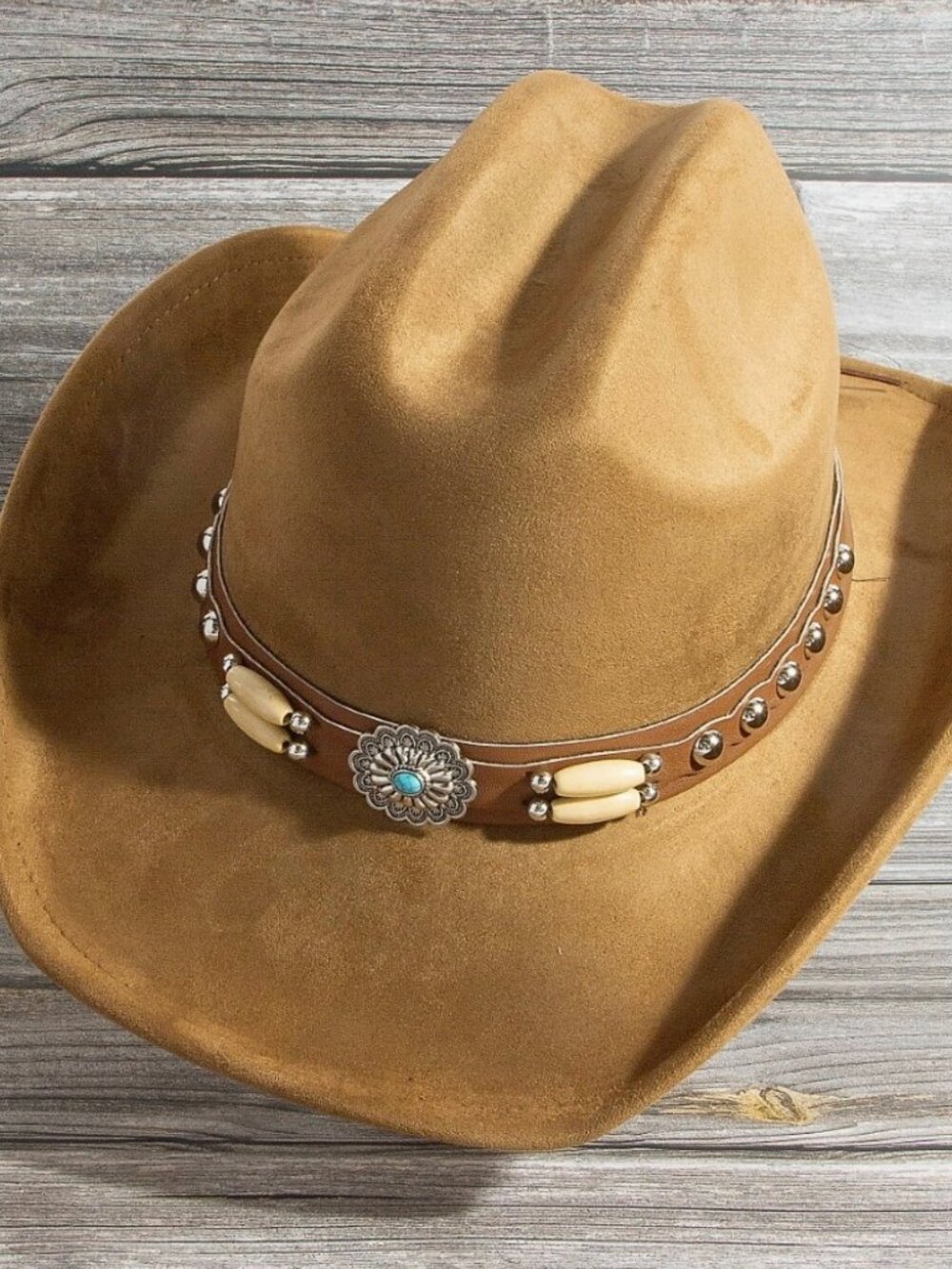 Western Concho Belt Strap Cowboy Hat